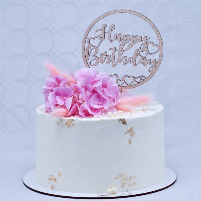Cake topper "Happy birthday, heart"